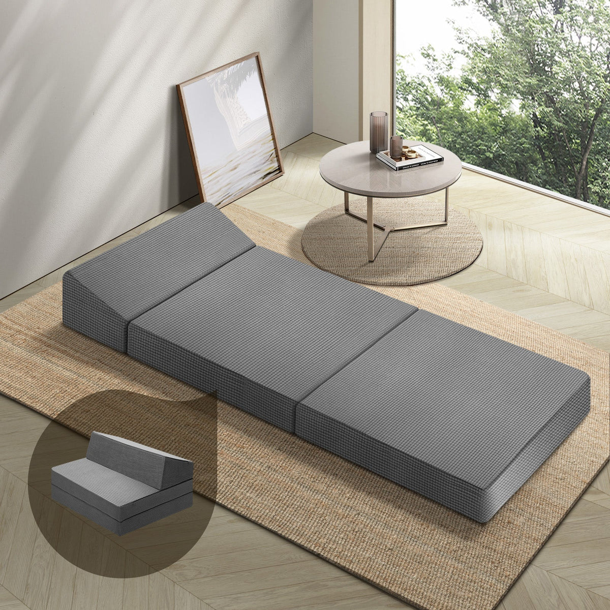 Bedra Folding Mattress Foldable Bed 3 4 Fold Sleeping Floor Mat Camping Cushion