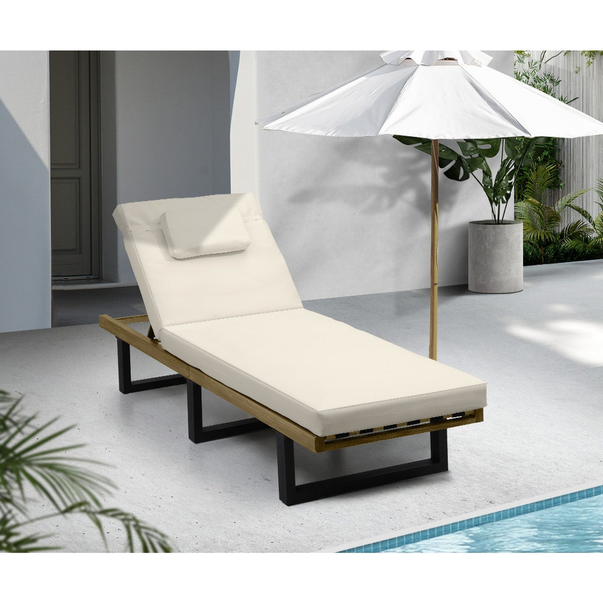 Livsip Sun Lounge Outdoor Lounger Chairs Garden Patio Furniture Day Bed