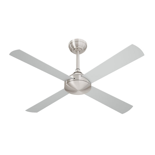 Vevare 52'' Ceiling Fan AC Motor with Remote Control Timer 4 Blades Fans Silver