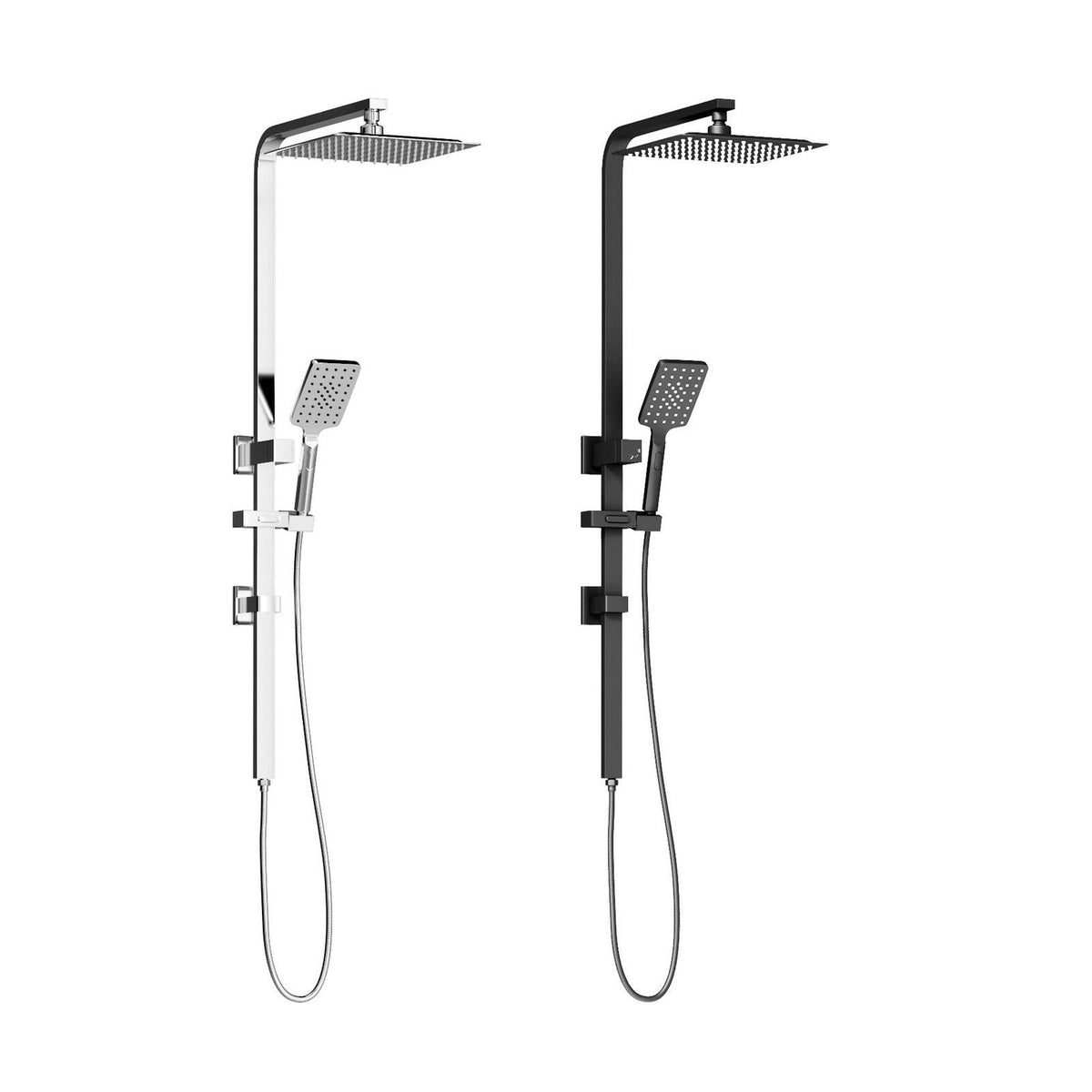 Welba 10" Shower Head Set Square Round Handheld With Shower Mixer Tap Combo WELS