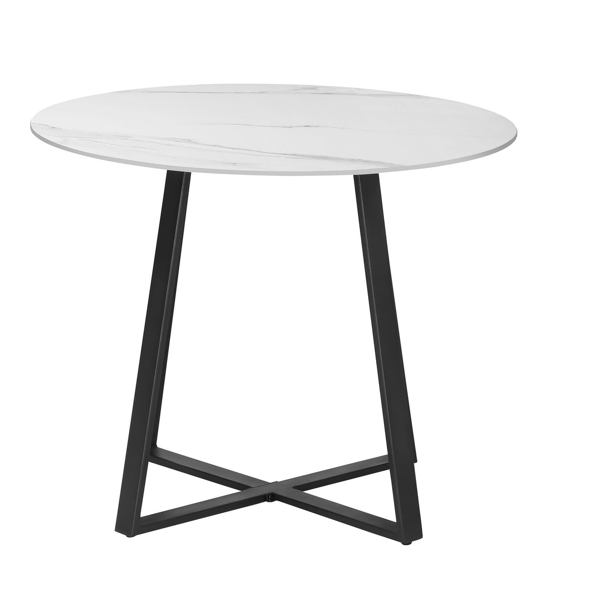 Livsip 90cm Outdoor Dining Sintered Stone Table Patio Furniture Bistro Set Black