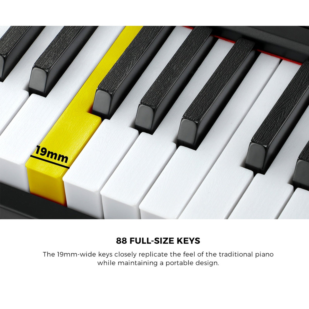 Mazam 88 Keys Electronic Piano Keyboard Portable Lighted Electric Keyboards