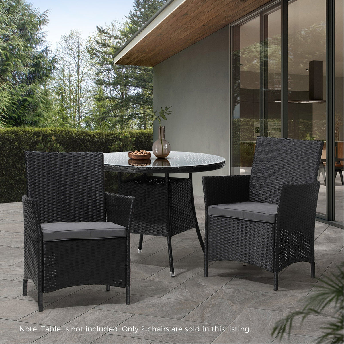 Livsip Outdoor Dining Chairs Rattan Outdoor Patio Chairs Furniture Set of 2