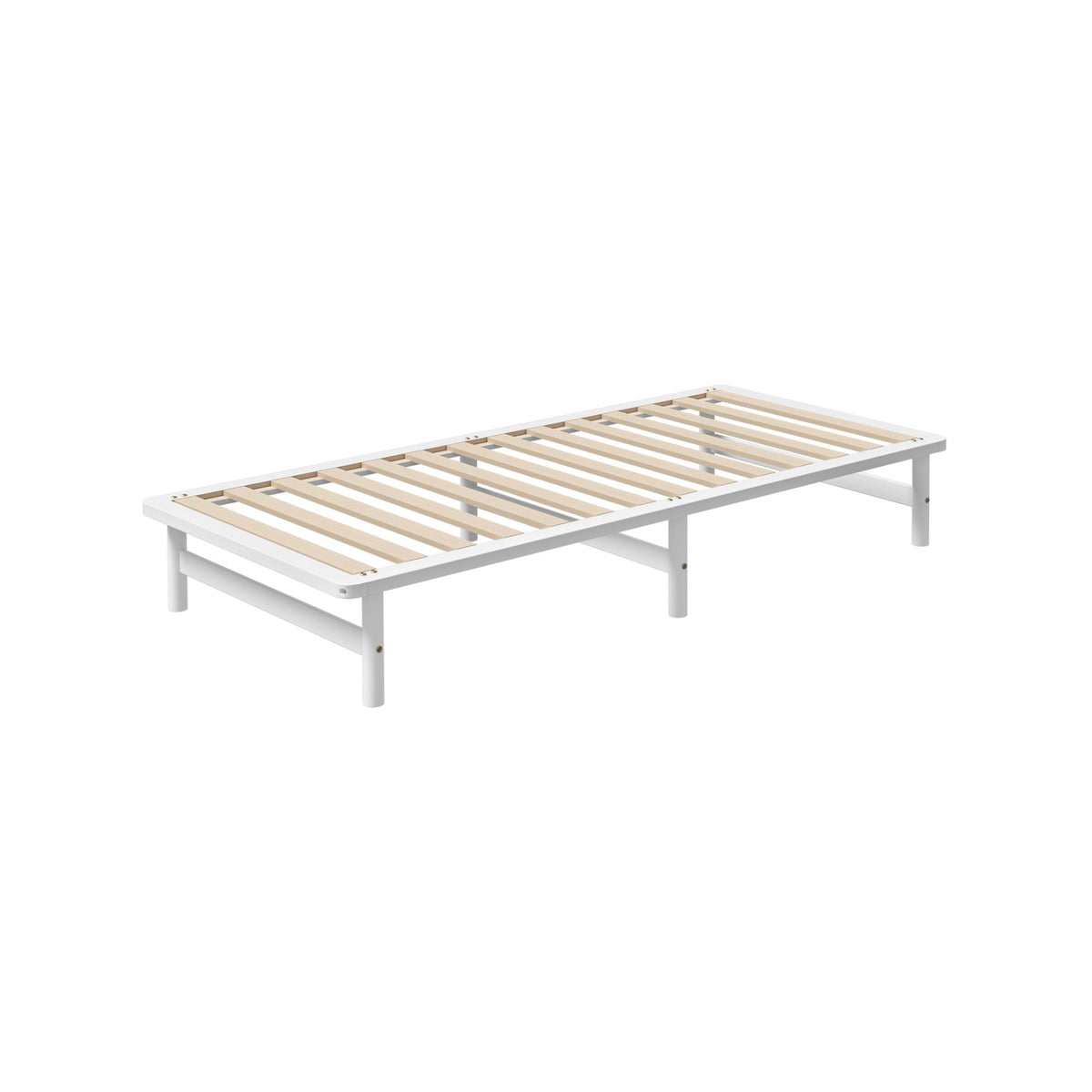 Oikiture Wooden Bed Frame Base Platform Pine Timber King Single Size Beds White