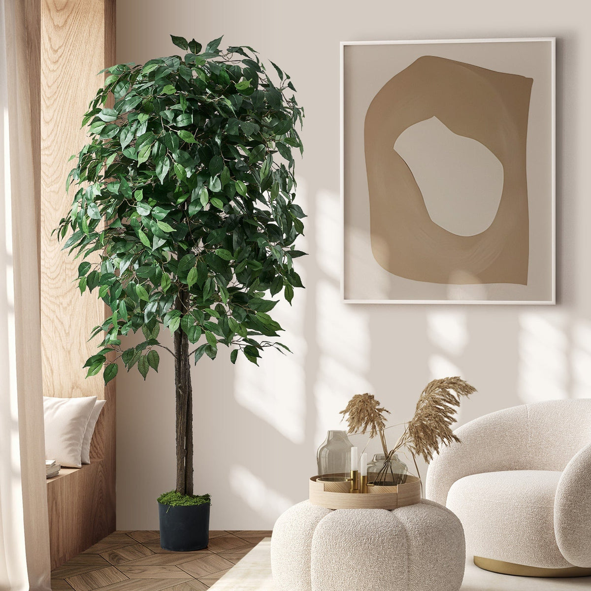 Livsip 150-210cm Artificial Potted Plants Lifelike Fake Tree Home Garden Decor