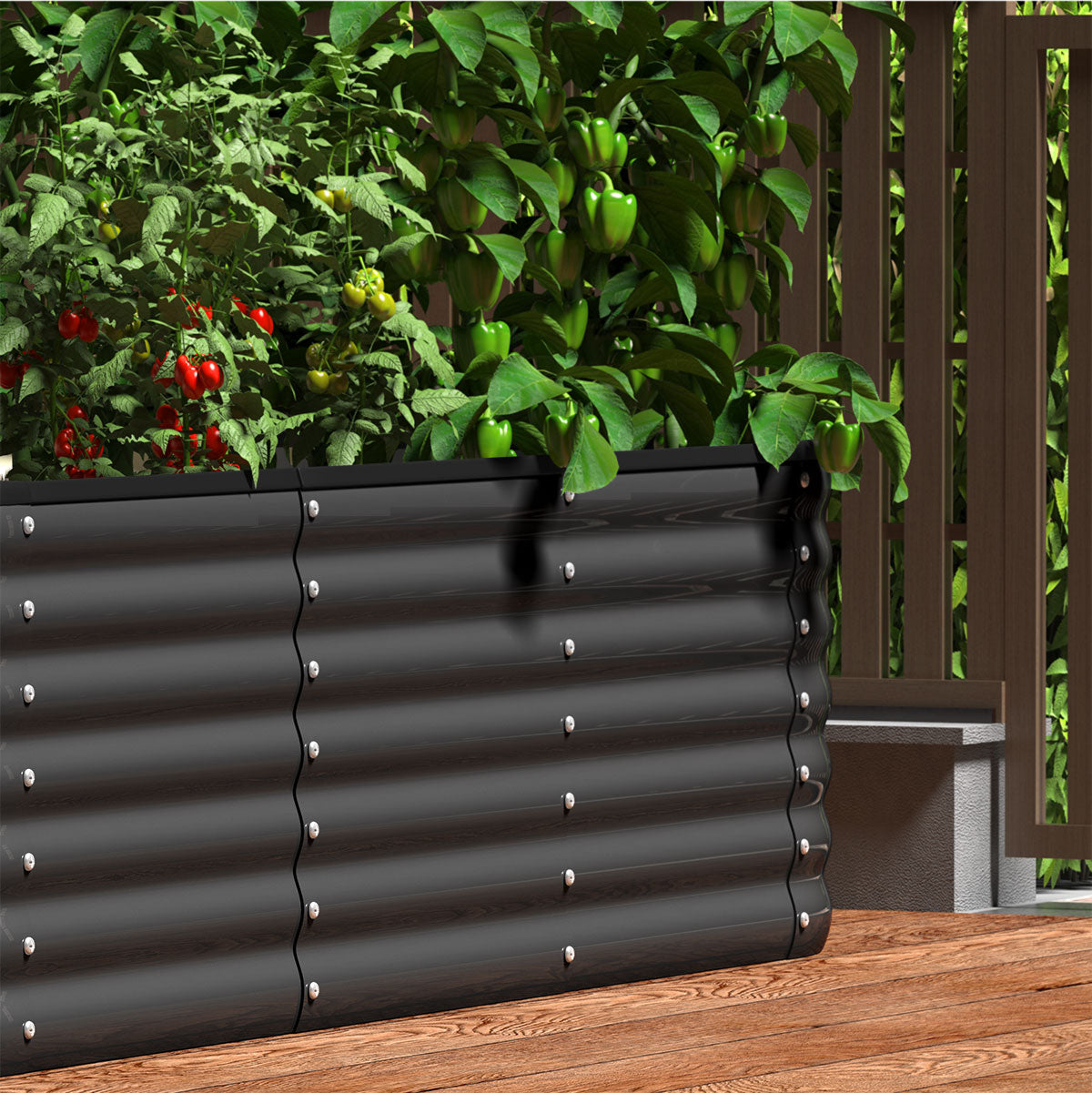 Livsip Raised Garden Bed Beds Kit Planter Oval Galvanised Steel 320cmX80cmX56cm