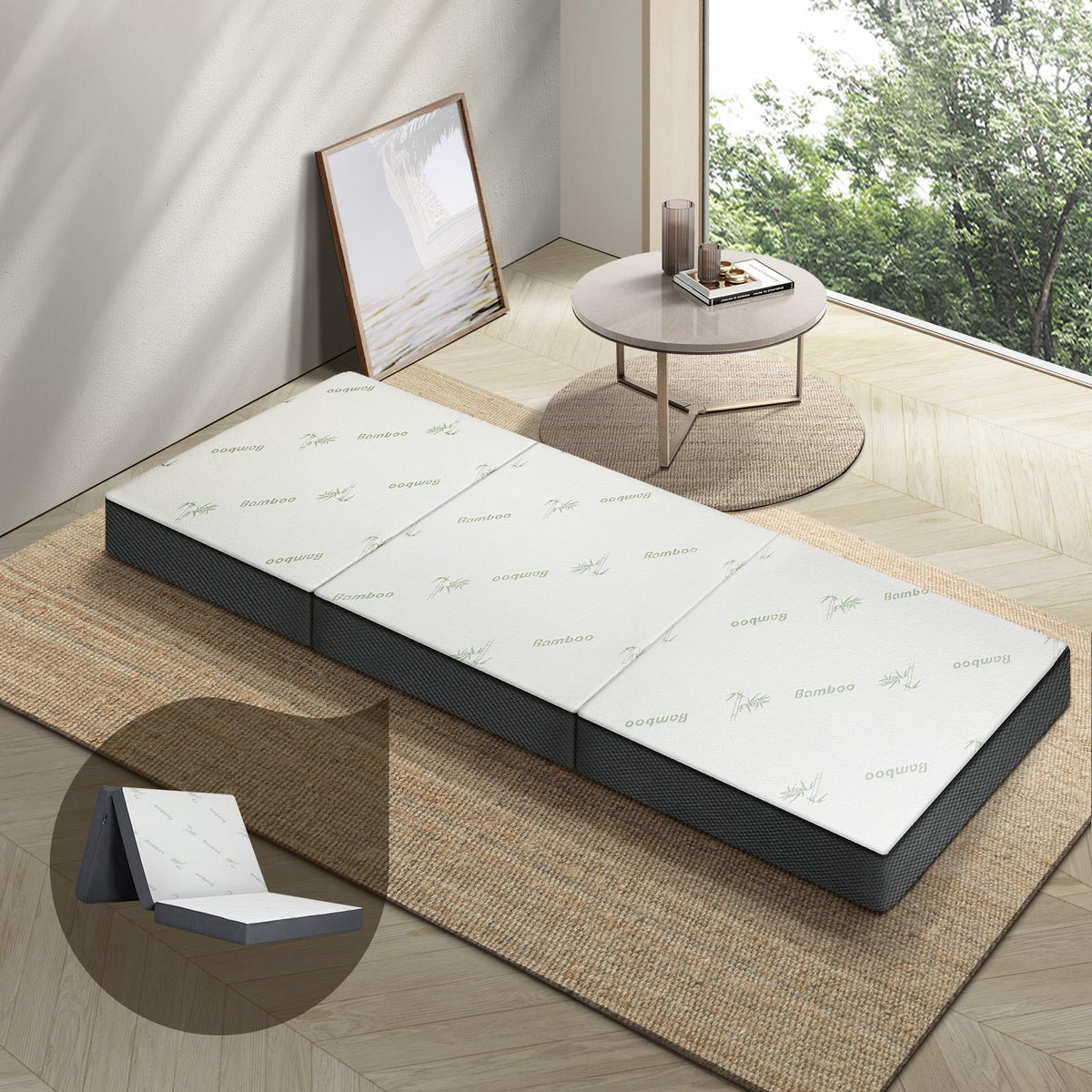 Bedra Folding Mattress Foldable Bed 3 4 Fold Sleeping Floor Mat Camping Cushion