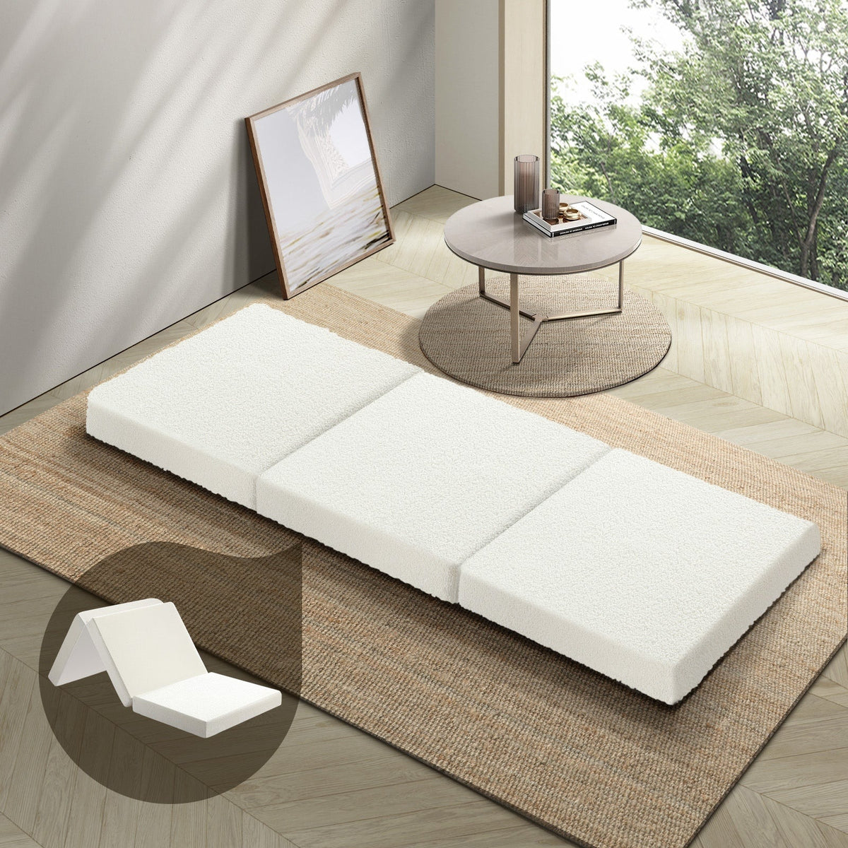 Bedra Folding Mattress Foldable Bed 3 4 Fold Sleeping Floor Mat Camping Cushion