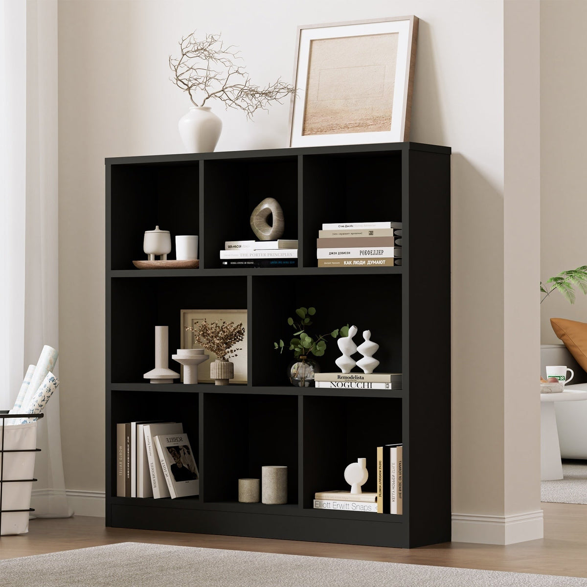 Oikiture Bookshelf Display shelves Unit Bookcase Book Cube Storage Stand Rack