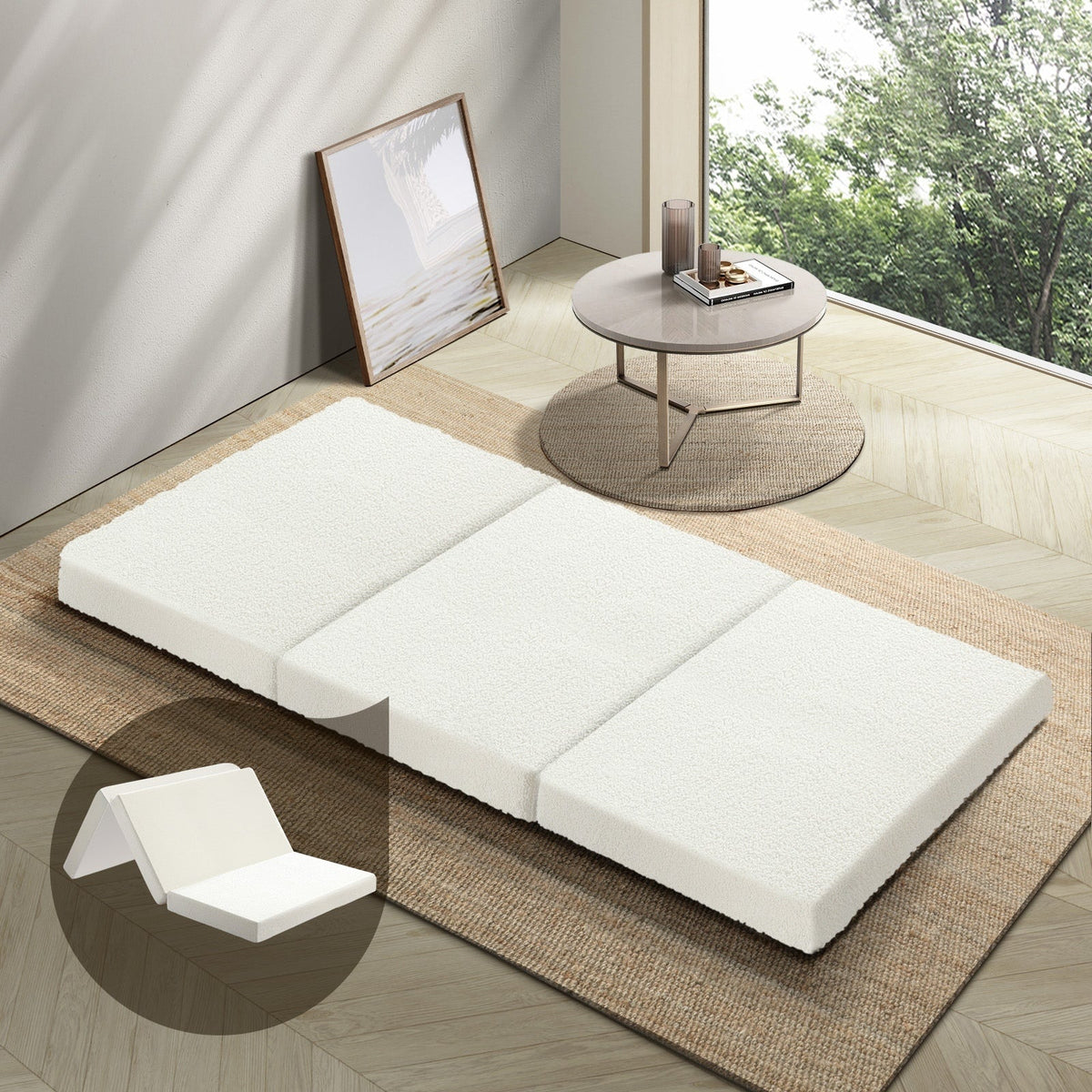 Bedra Folding Mattress Foldable Bed 3 4 Fold Sleeping Floor Mat Camping Cushion