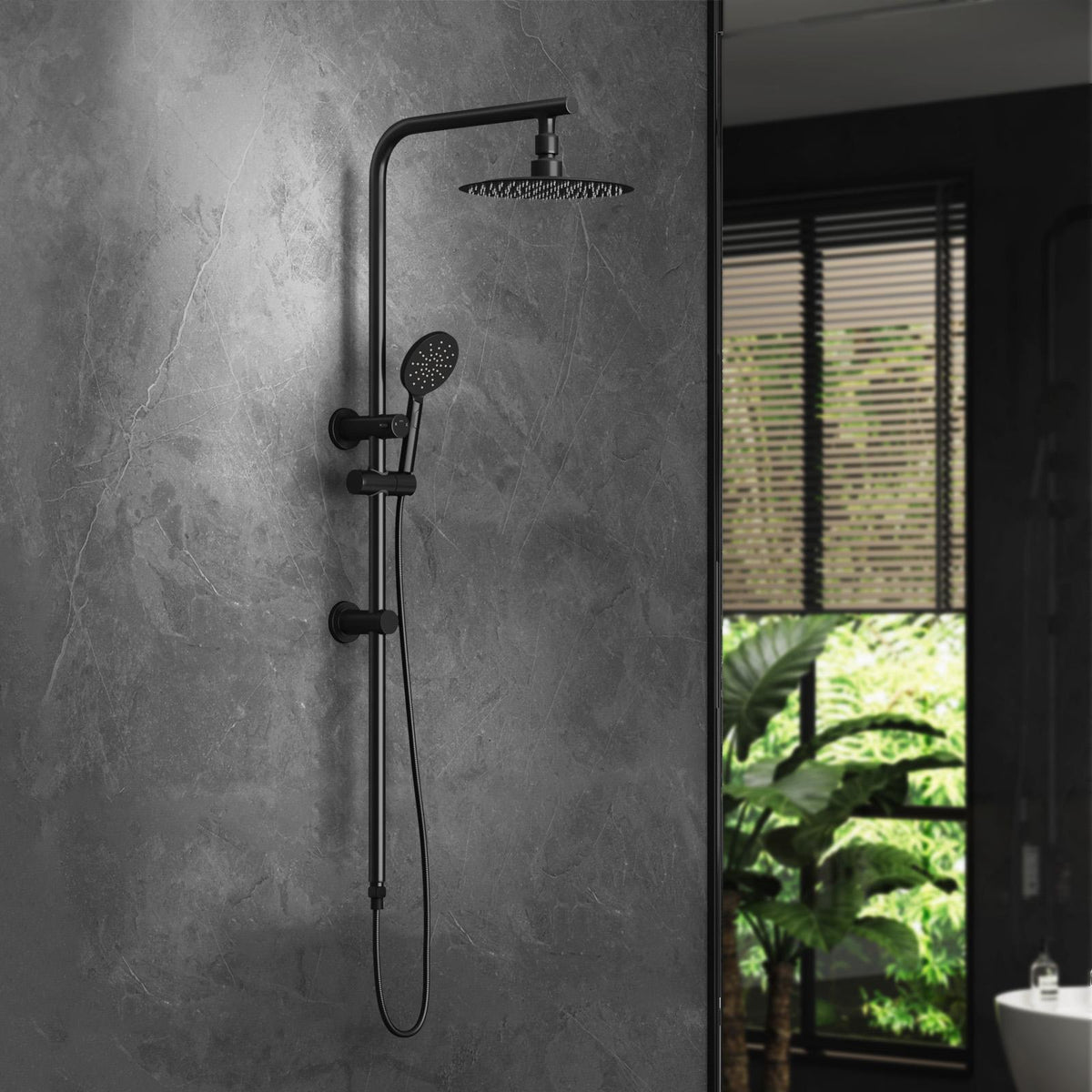 Welba 10" Shower Head Set Square Round Handheld With Shower Mixer Tap Combo WELS