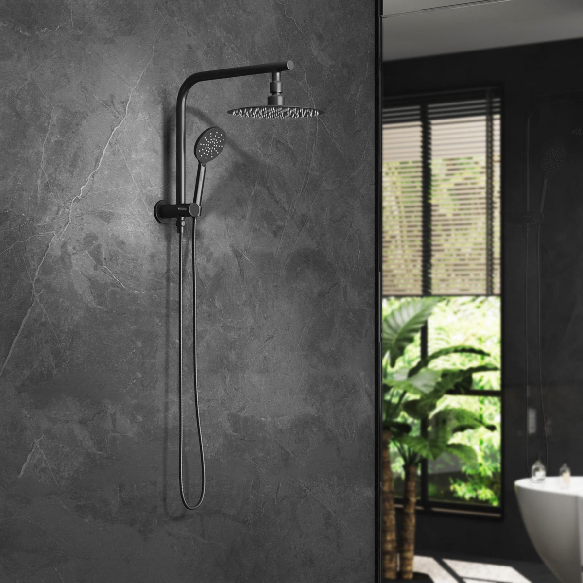 Welba 10" Shower Head Set Square Round Handheld With Shower Mixer Tap Combo WELS