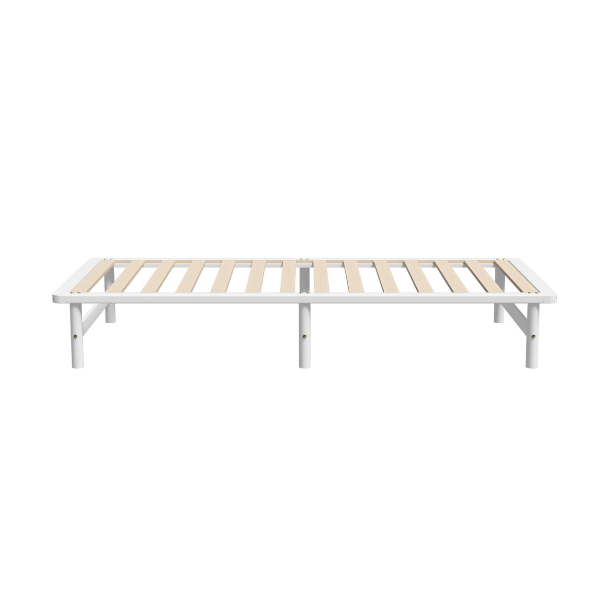 Oikiture Wooden Bed Frame Base Platform Pine Timber King Single Size Beds White