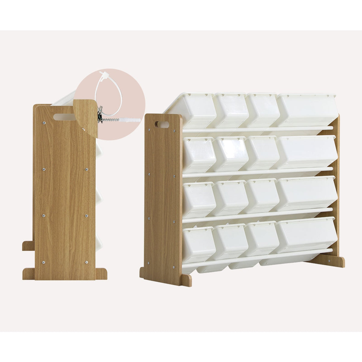 Oikiture Kids Toy Box Organiser Display Shelf Storage Rack Drawer