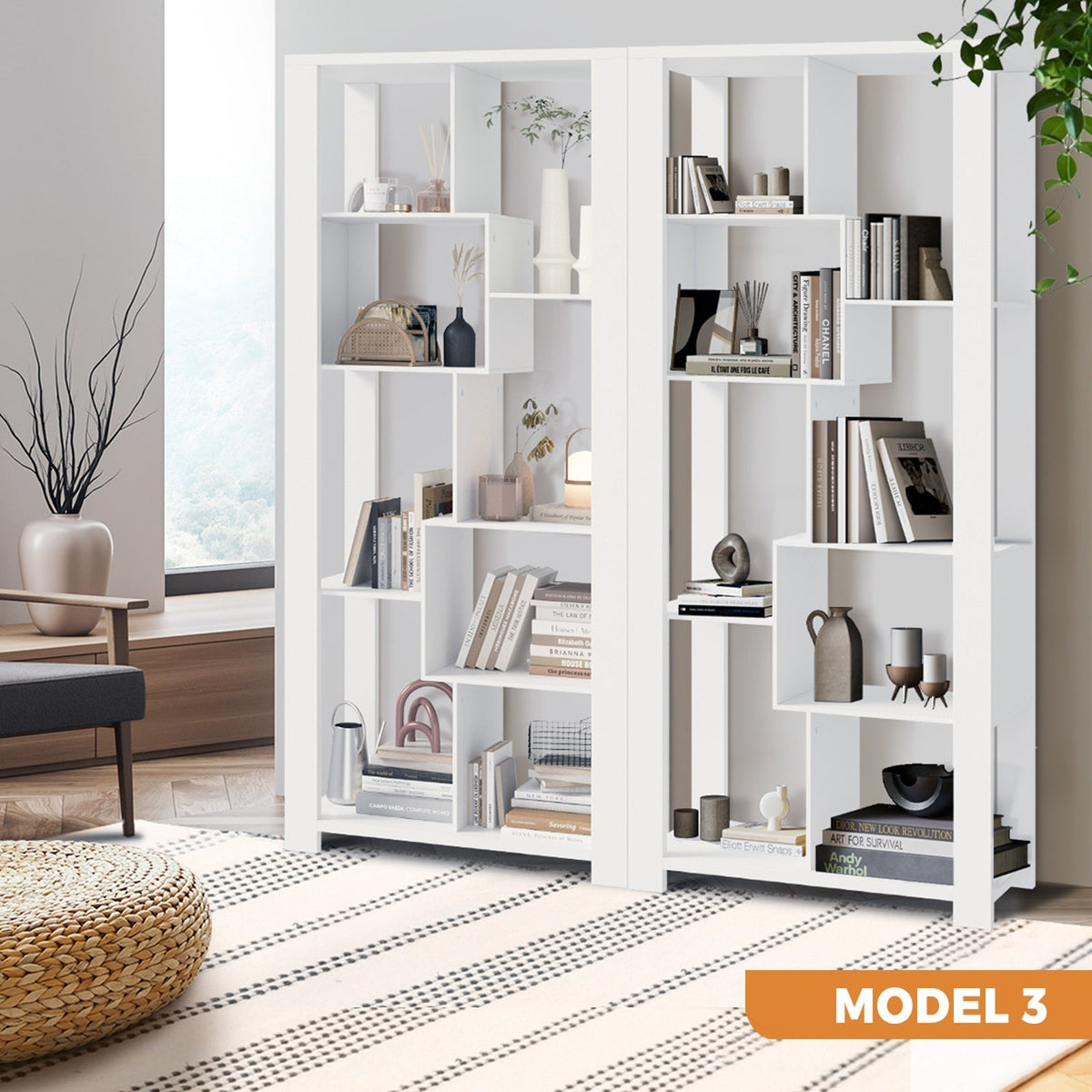 Oikiture Bookshelf Display shelves Unit Bookcase Book Cube Storage Stand Rack