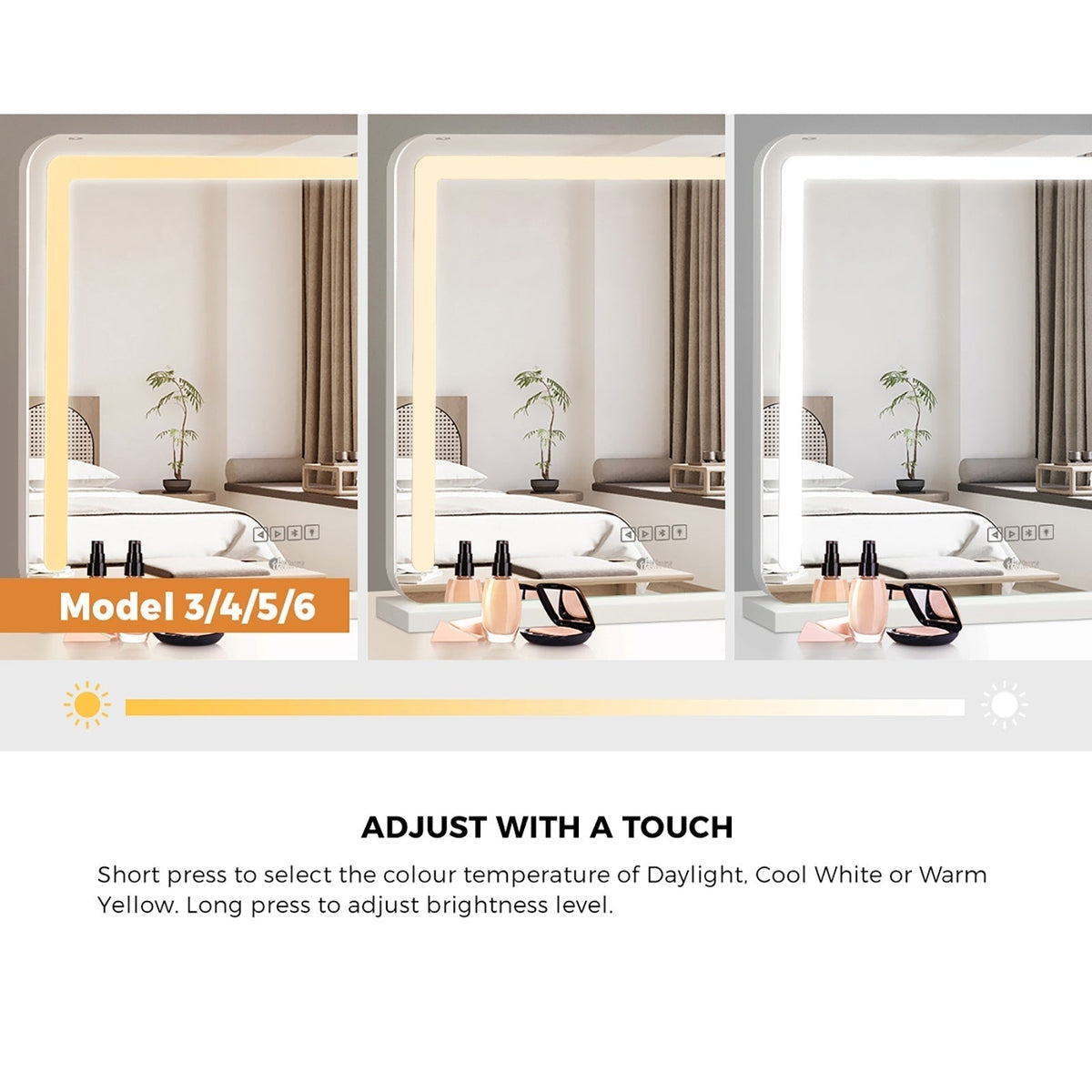 Oikiture Hollywood Mirrors Makeup Magnifying Mirror Bluetooth with LED Lights