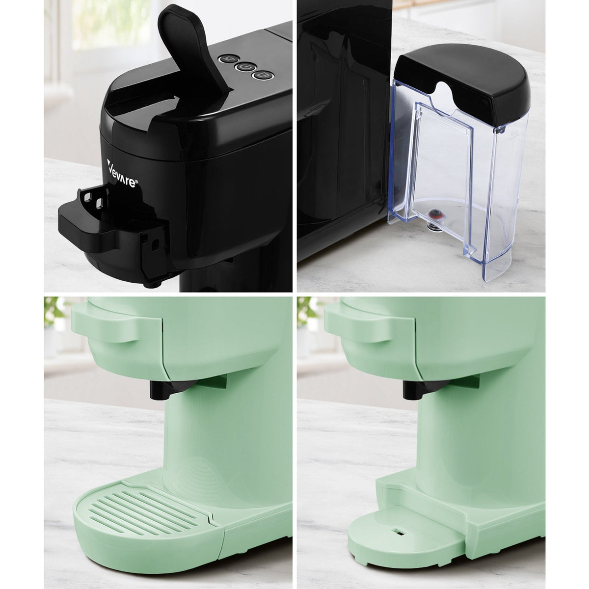 Vevare Capsule Coffee Machine 19 Bar 3 in 1 Nespresso/Dolce-Gusto Maker