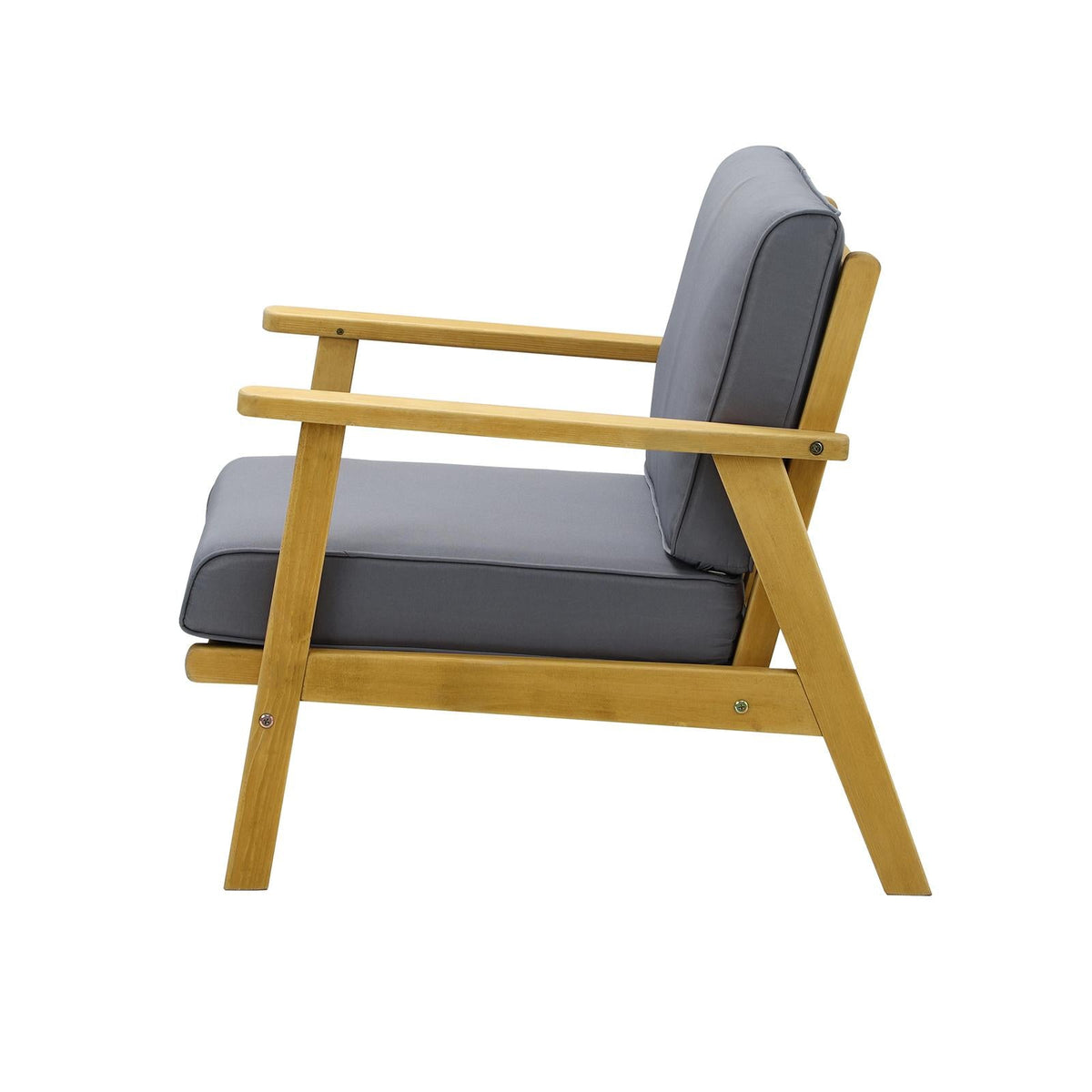 Livsip Outdoor Armchair Furniture Lounge Wooden Chair Patio Garden Sofa Set