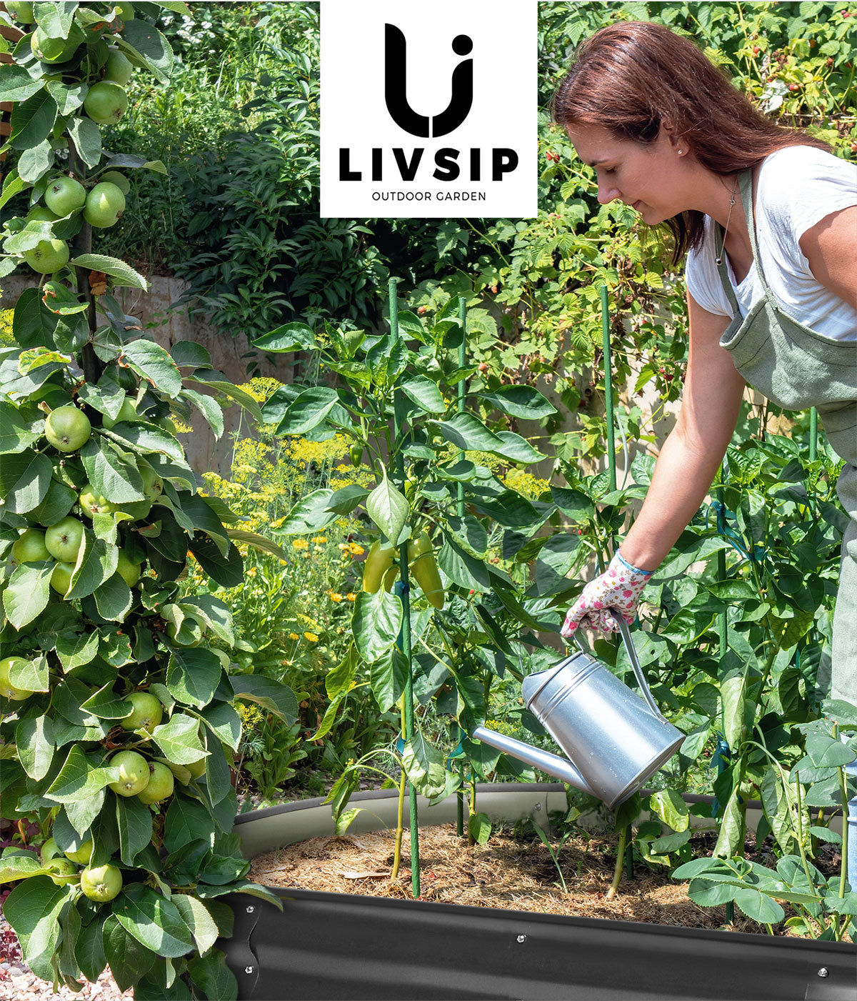 Livsip Raised Garden Bed Beds Kit Planter Oval Galvanised Steel 240cmX80cmX56cm