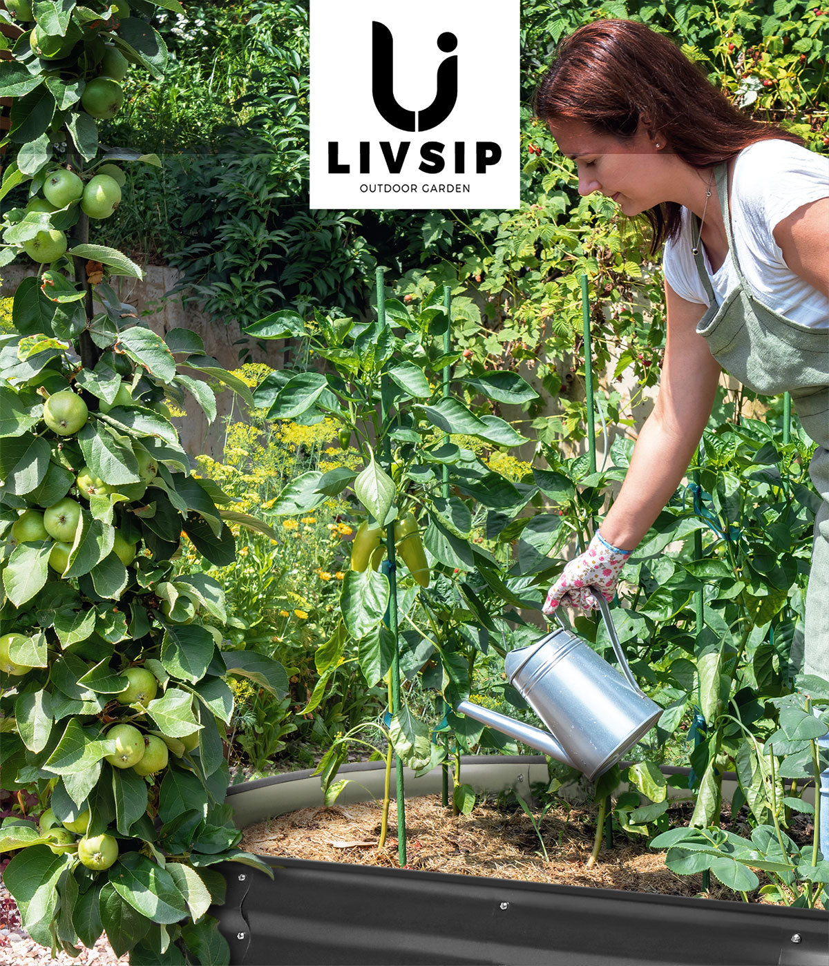 Livsip Raised Garden Bed Beds Kit Planter Oval Galvanised Steel 320cmX80cmX56cm