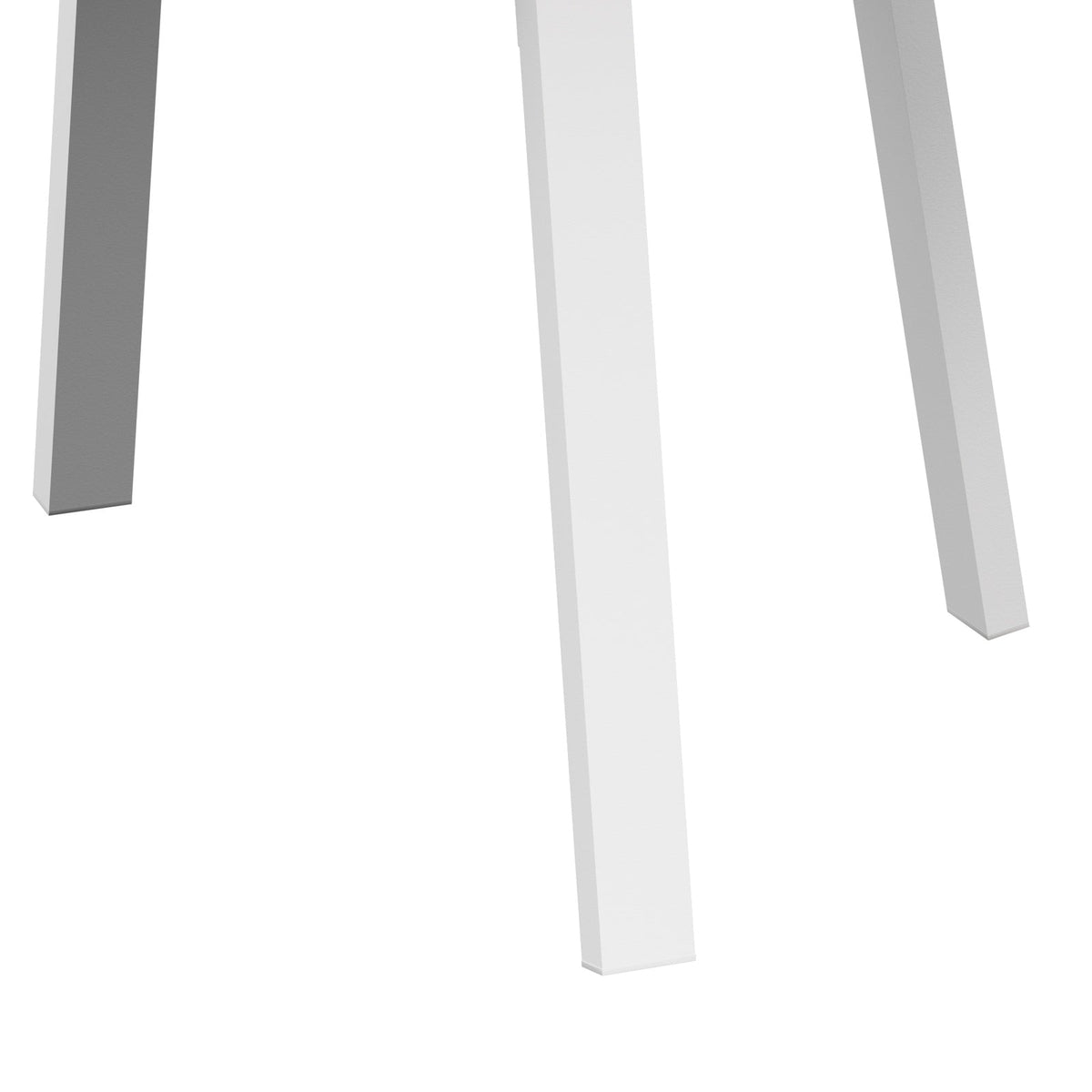 Livsip Outdoor Dining Table w/ Storage Shelf Patio Furniture White 90cm