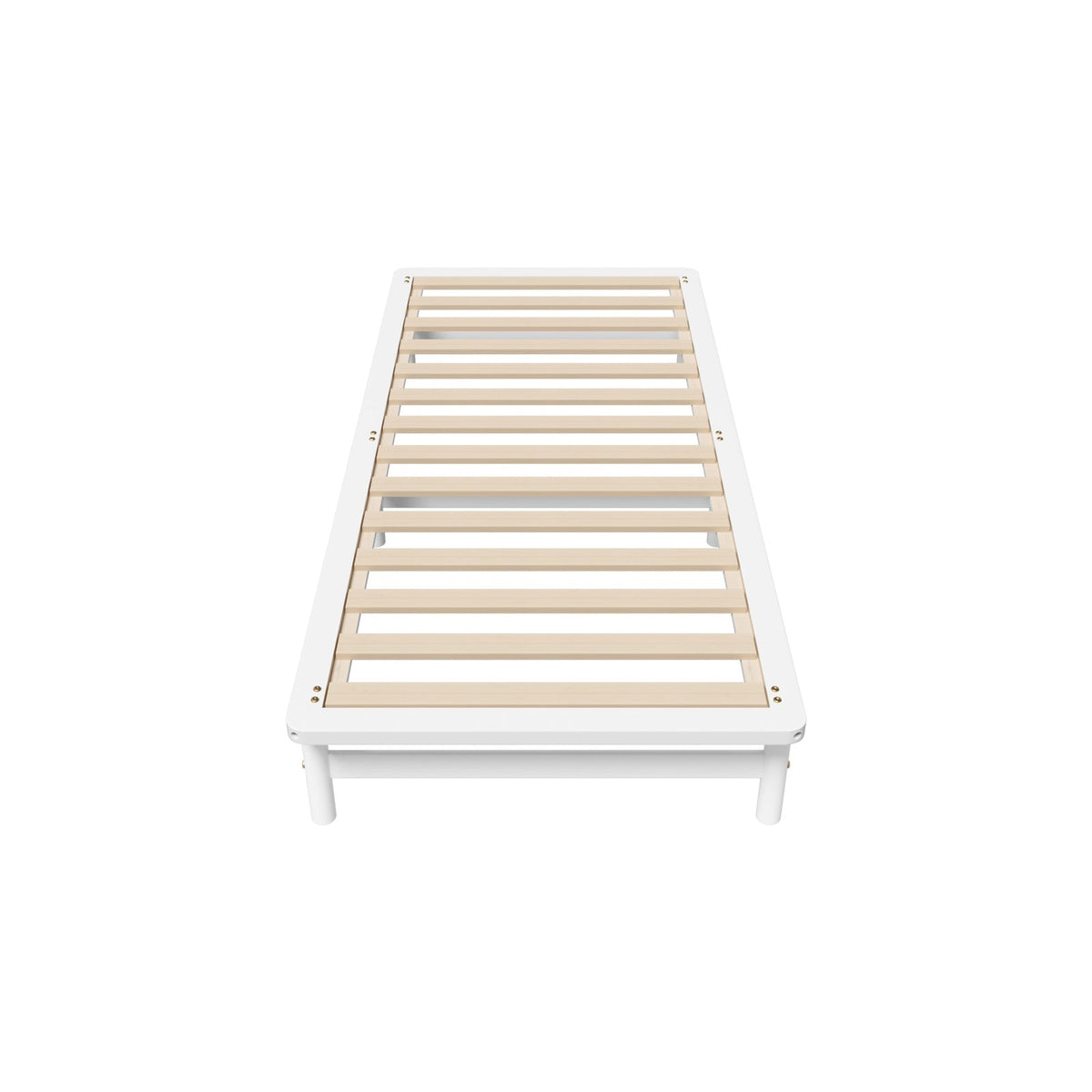 Oikiture Wooden Bed Frame Base Platform Pine Timber King Single Size Beds White