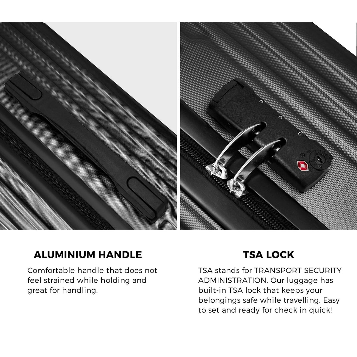 Mazam 2PCS Luggage Suitcase Trolley Set Travel Carry On TSA Lock Hard Case