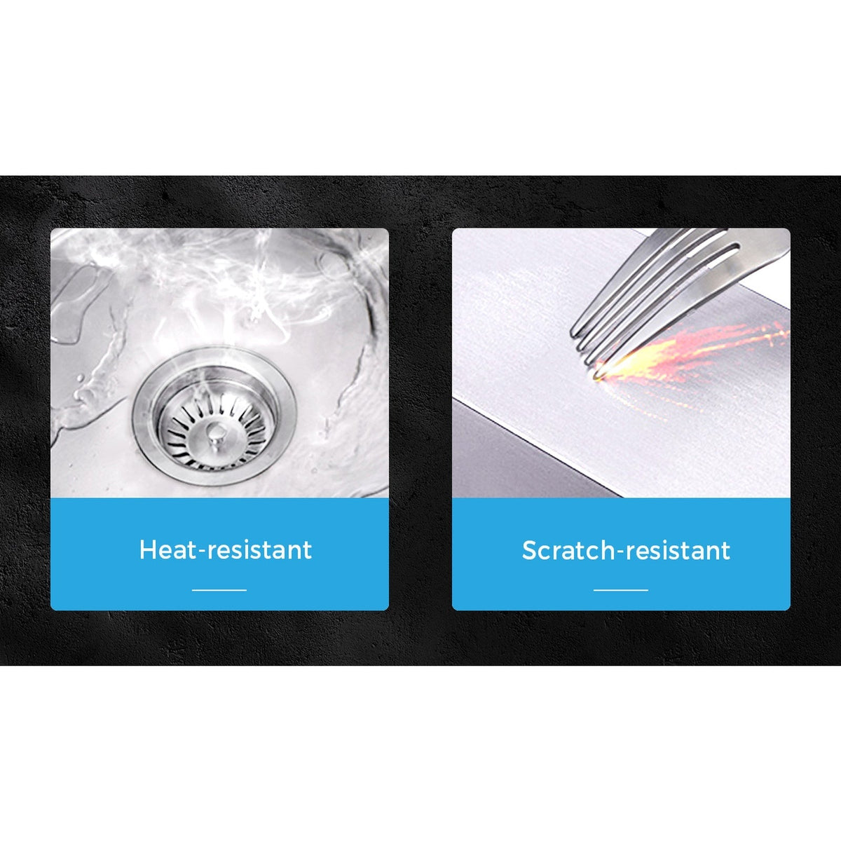 Welba Kitchen Sink Stainless Steel Single Double Bowl Basin With Waste Silver