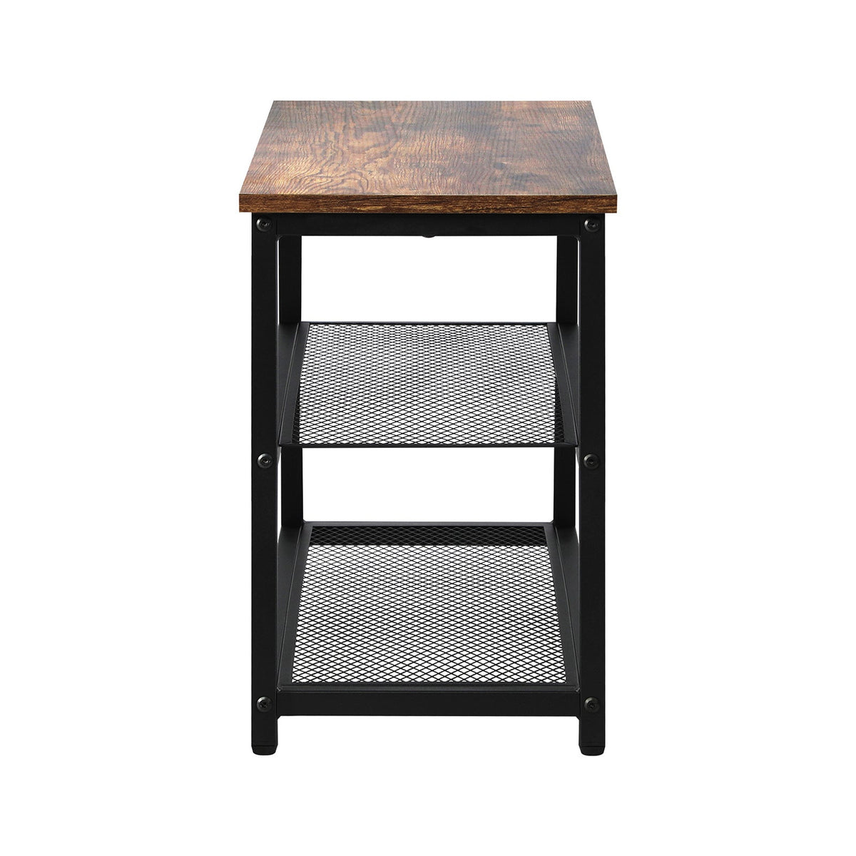 Oikiture Shoe Cabinet Bench Shoes Rack Shelf Storage 3-Tier Industrial Furniture