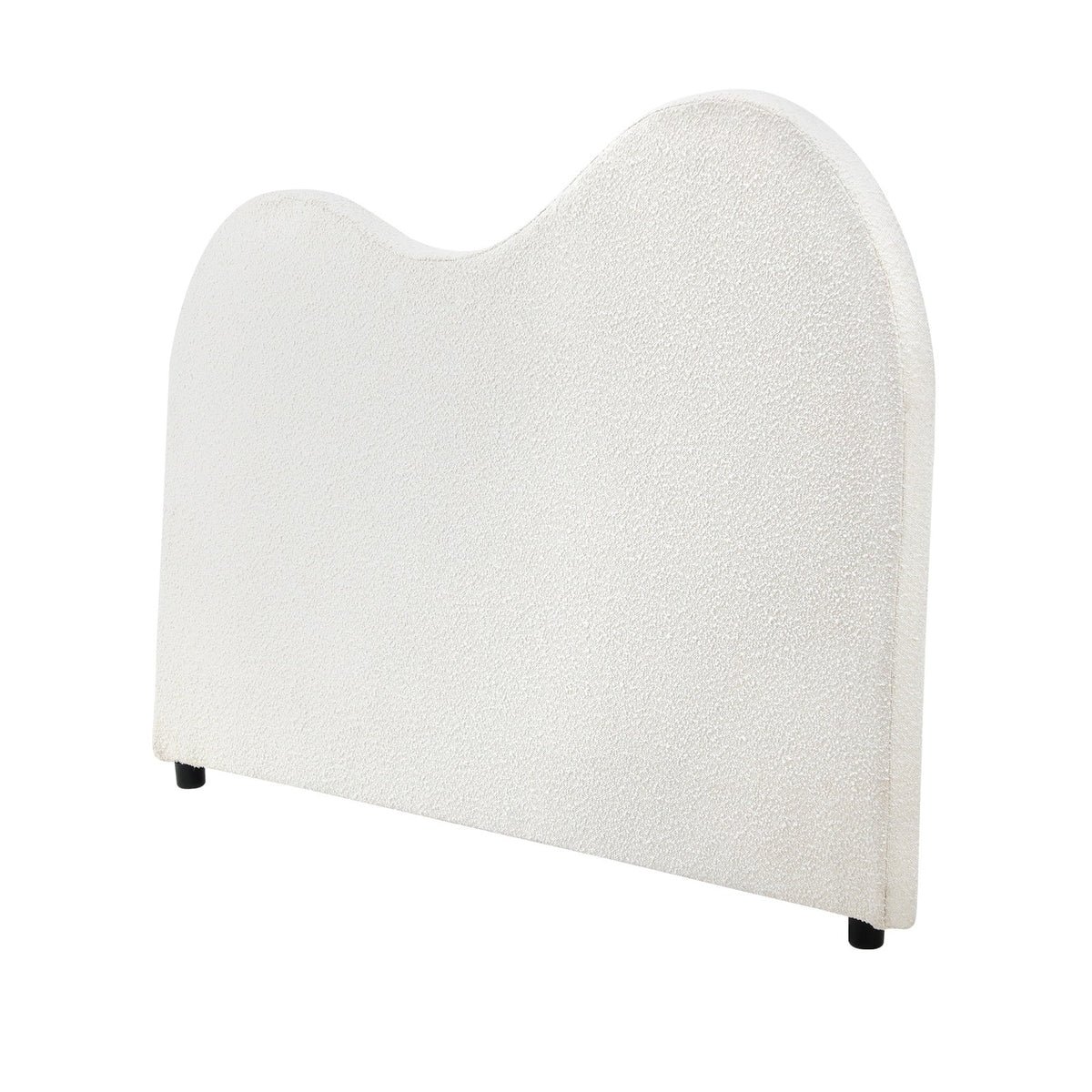 Oikiture Bed Head King Single Size Headboard Bedhead Boucle Fabric White