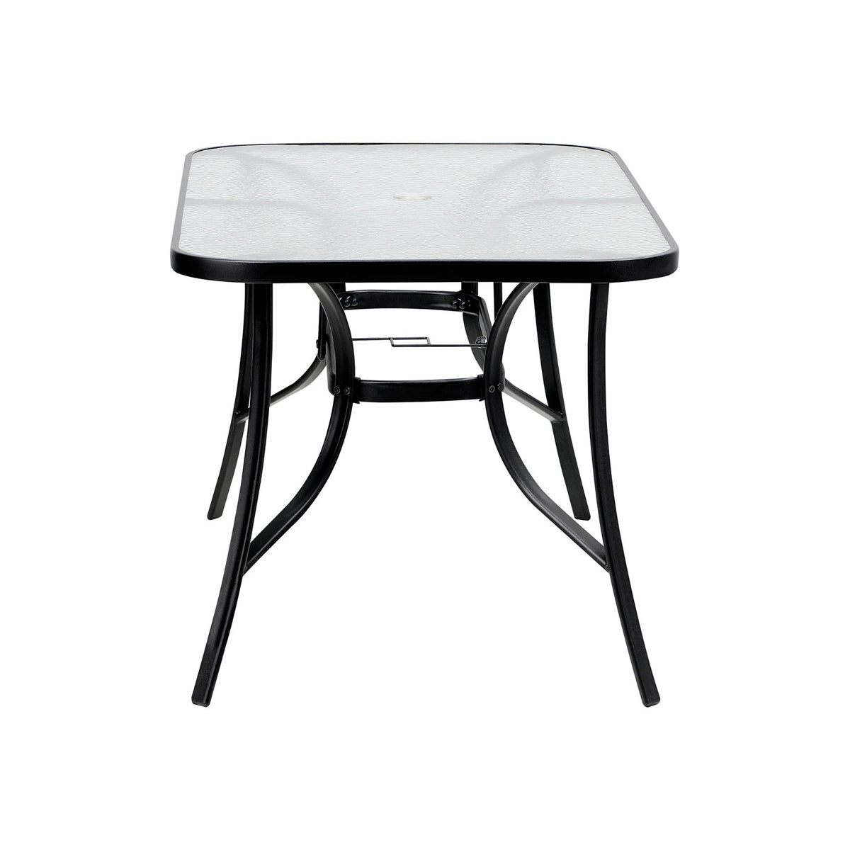 Livsip 140cm Outdoor Dining Glass Table Rectangle Patio Furniture Lounge Bistro