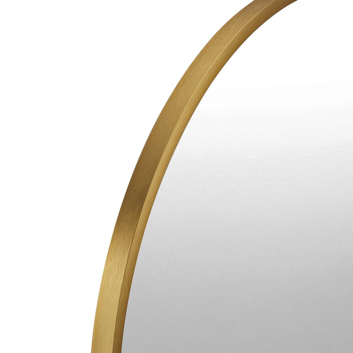 Oikiture Wall Mirrors Oval Makeup Mirror Bedroom Home Decor Gold 84x50cm