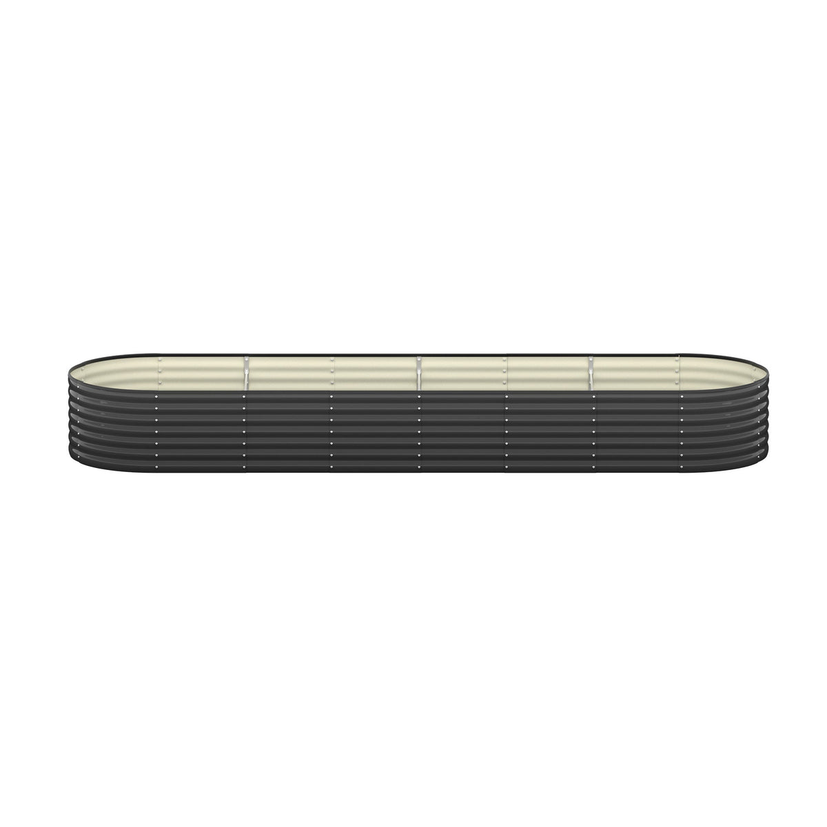 Livsip Raised Garden Bed Beds Kit Planter Oval Galvanised Steel 320cmX80cmX56cm