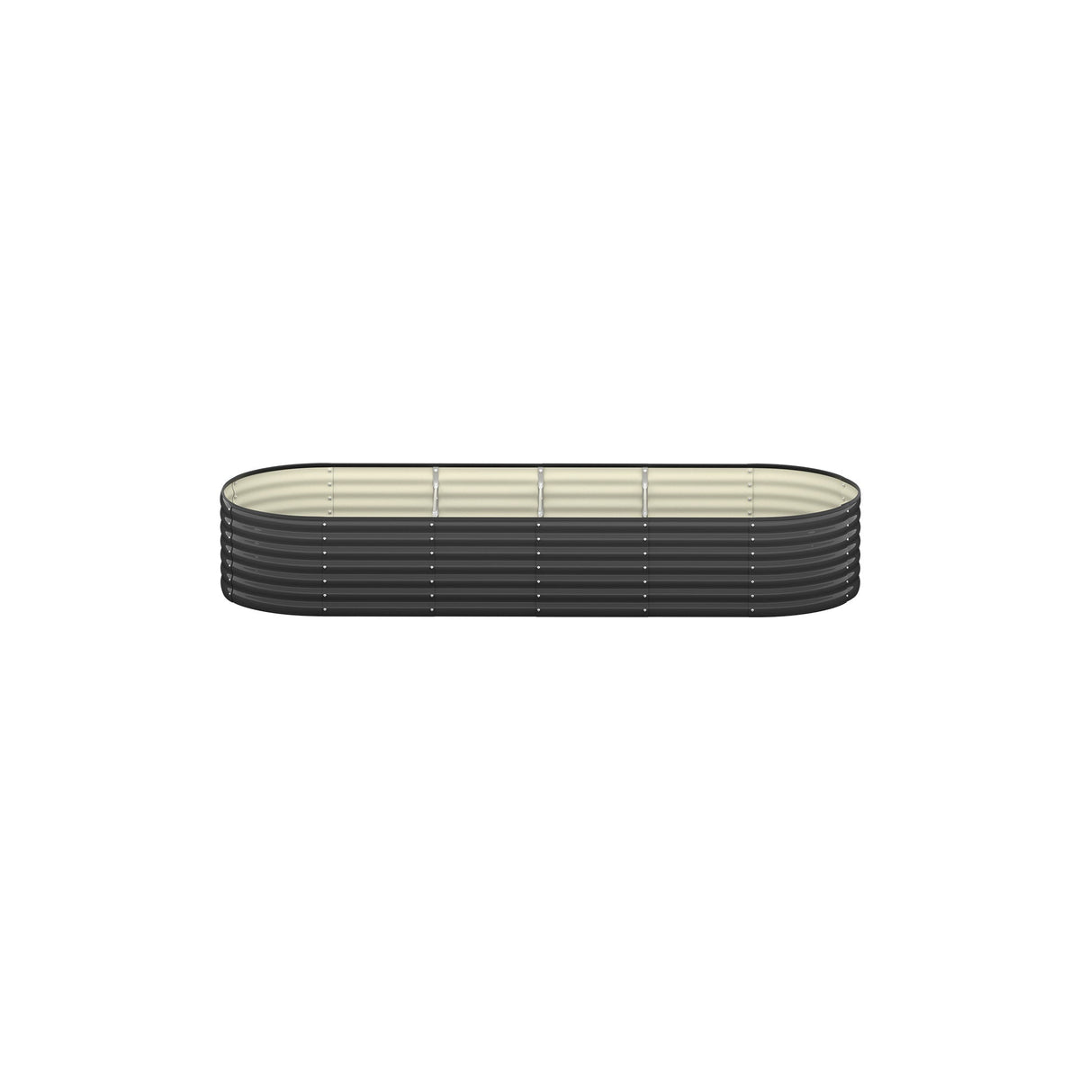 Livsip Raised Garden Bed Beds Kit Planter Oval Galvanised Steel 240cmX80cmX56cm