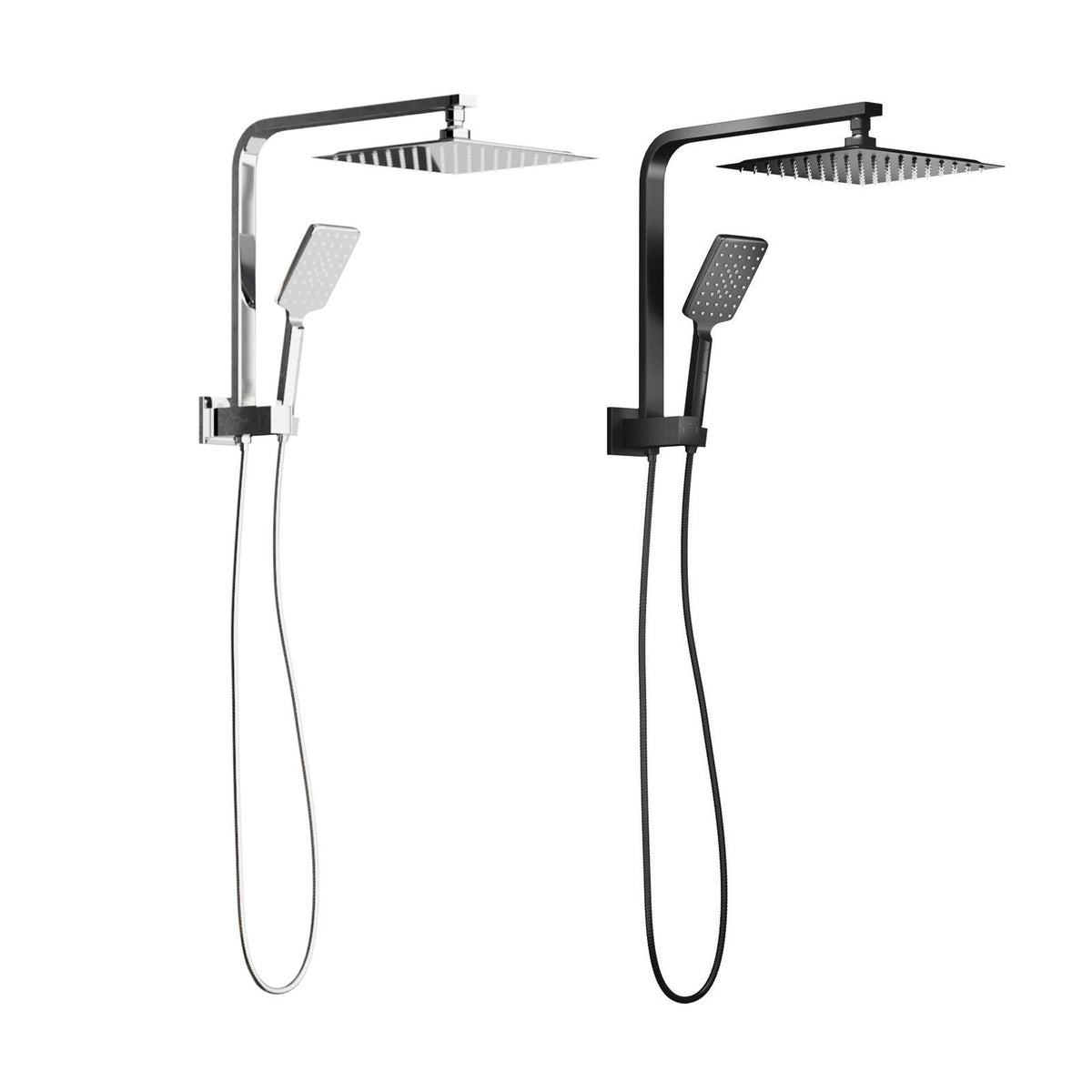 Welba 10" Shower Head Set Square Round Handheld With Shower Mixer Tap Combo WELS