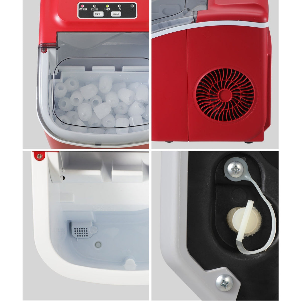 Vevare Portable Ice Maker Machine Ice Cube Tray 12kg Bar Countertop