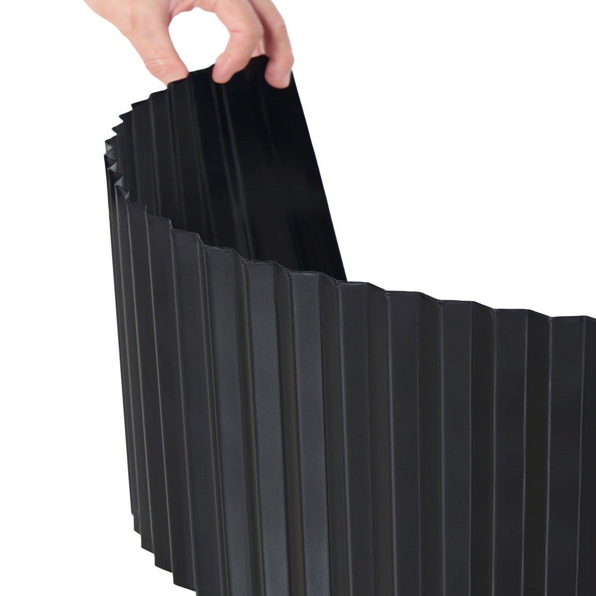 Livsip Garden Edging 10mx30cm Landscape Lawn Edge Border DIY Fence Steel Black