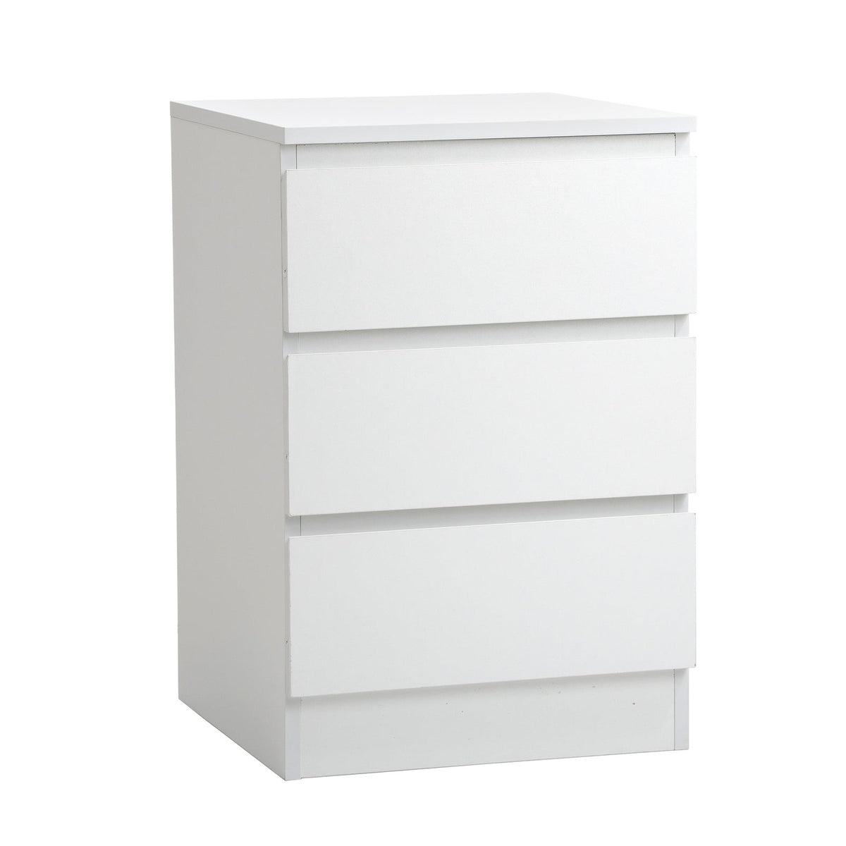 Oikiture Bedside Table 3 Drawers Side Tables Storage Cabinet Nightstand