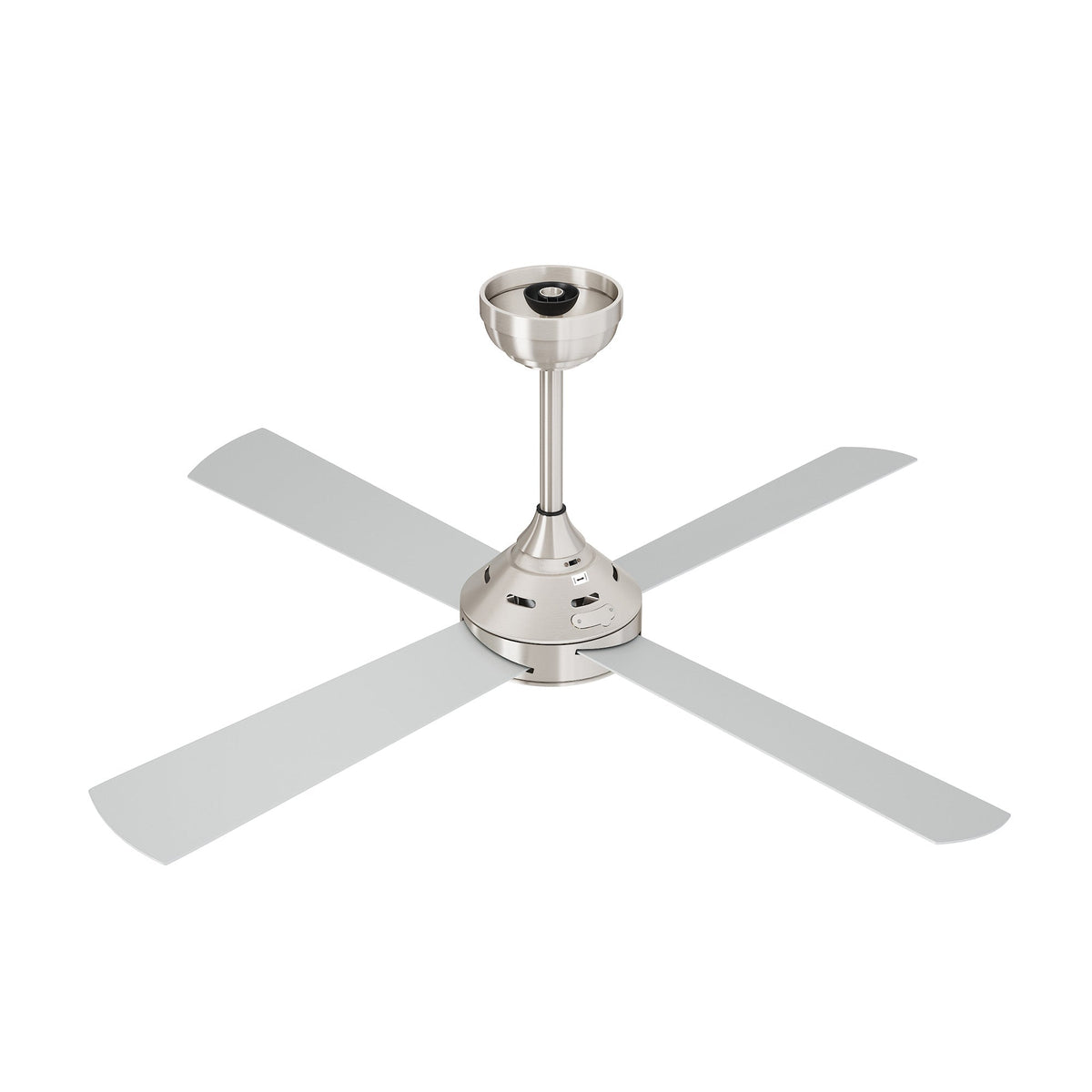 Vevare 52'' Ceiling Fan AC Motor with Remote Control Timer 4 Blades Fans Silver