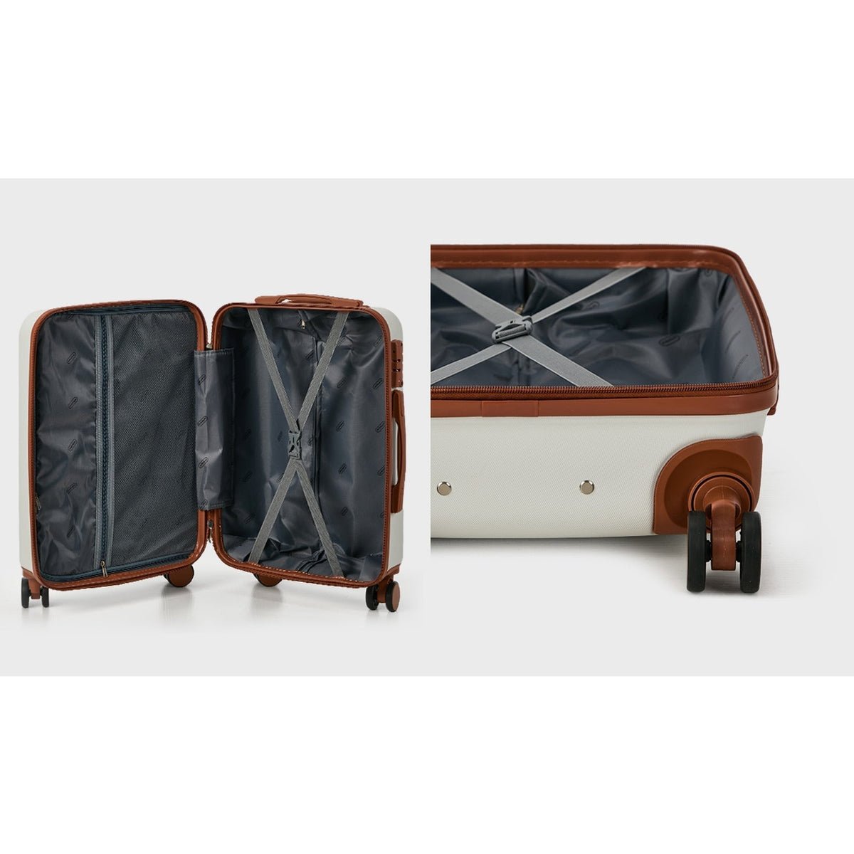 Mazam 3PCS Luggage Suitcase Trolley Set Travel TSA Lock Hard Shell Case White