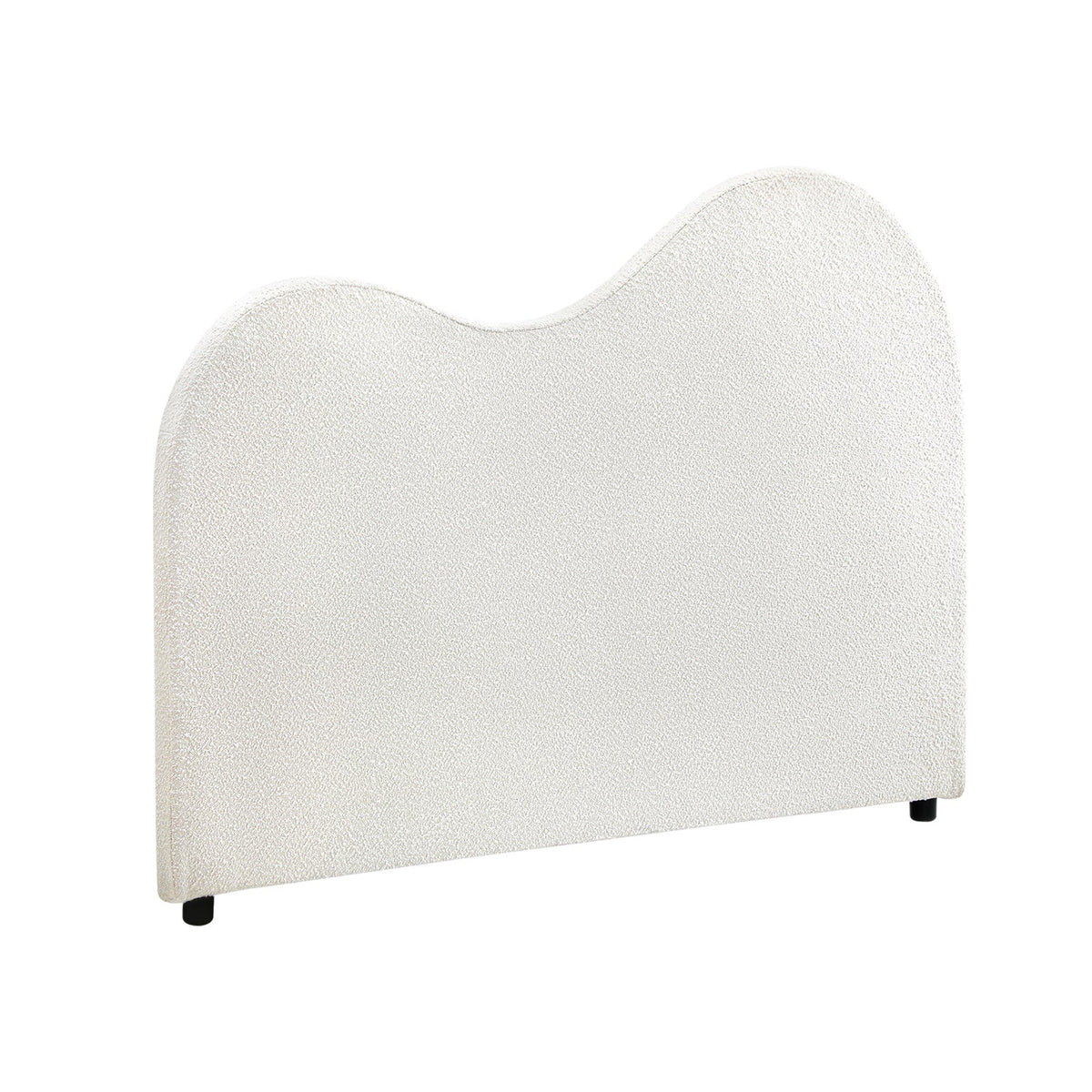 Oikiture Bed Head King Single Size Headboard Bedhead Boucle Fabric White