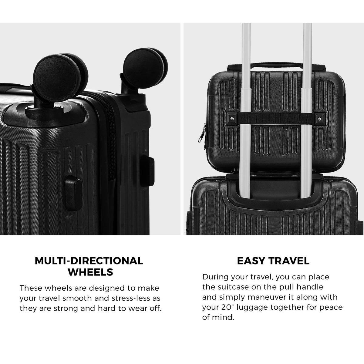 Mazam 2PCS Luggage Suitcase Trolley Set Travel Carry On TSA Lock Hard Case