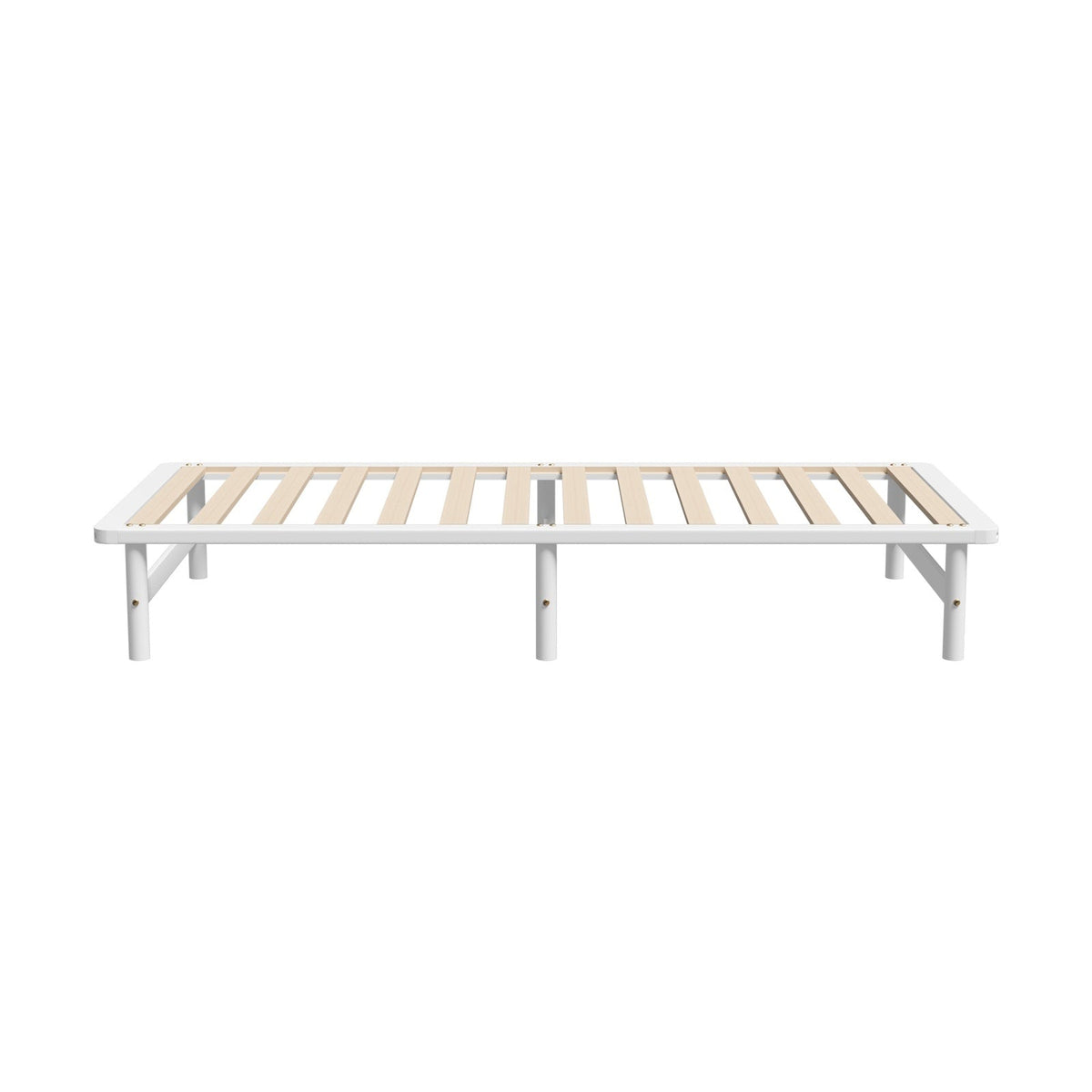 Oikiture Wooden Bed Frame Base Platform Pine Timber King Single Size Beds White