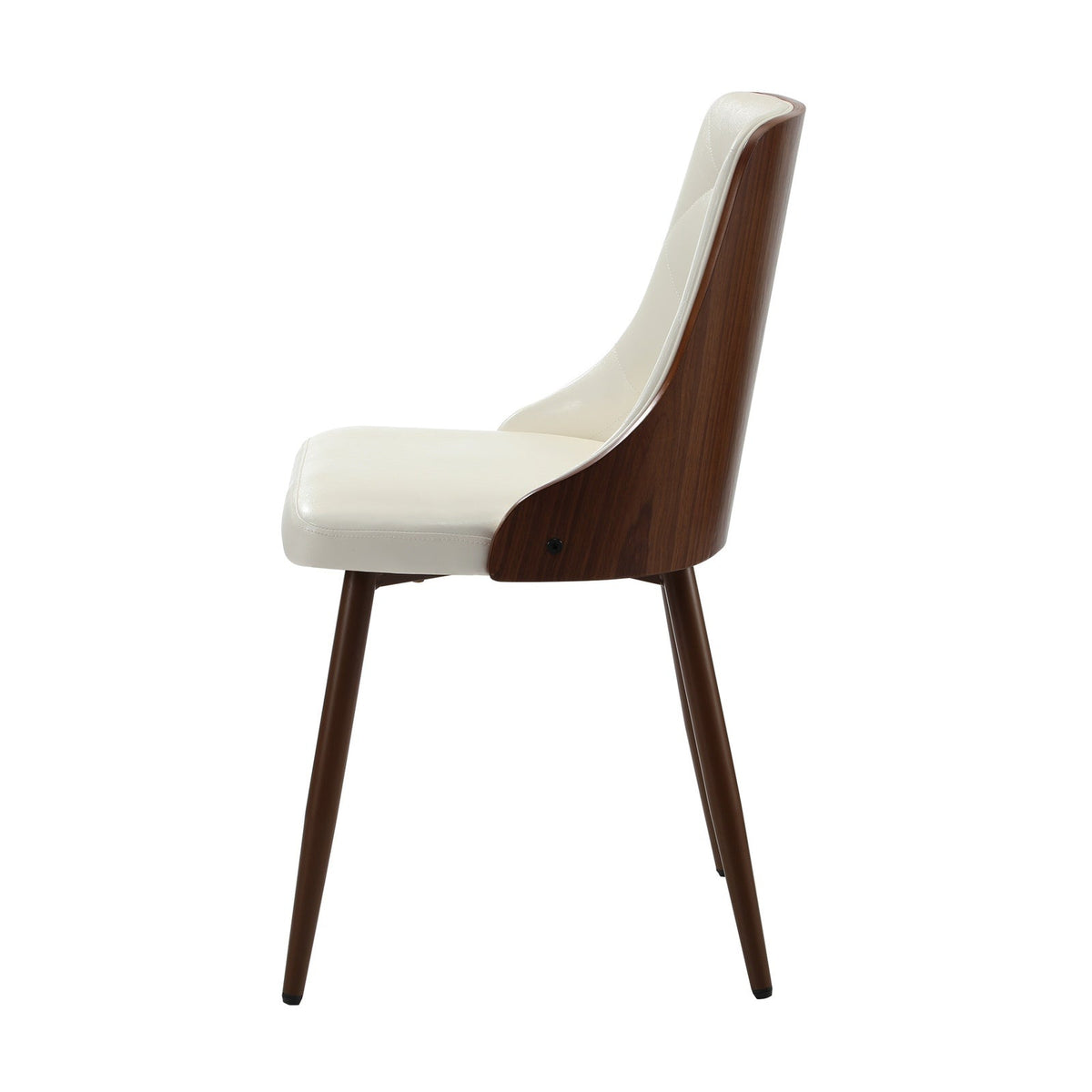 Oikiture Dining Chairs Set of 2 Tufted Glossy Faux PU Leather