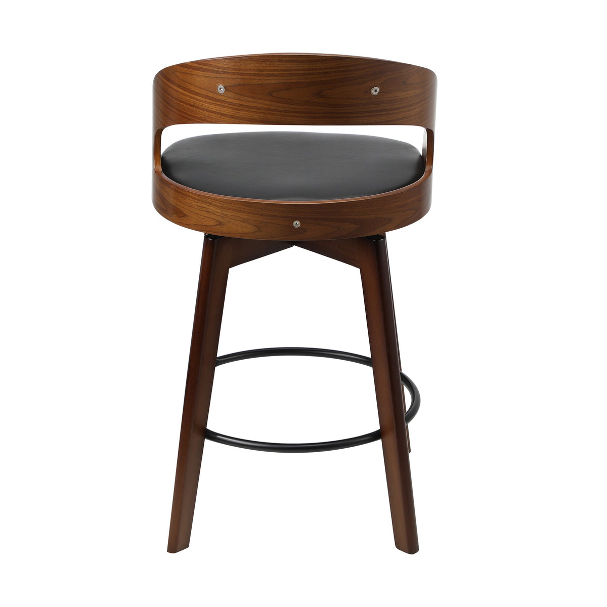 Oikiture 2x Bar Stools Kitchen Counter Stool Swivel Dining Chair PU Leather