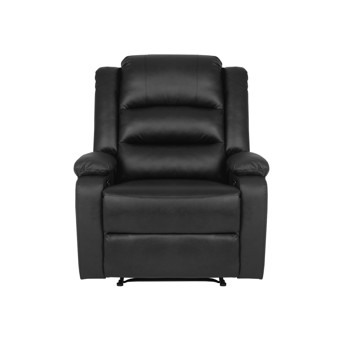 Oikiture Recliner Chair ArmChair Padded Lounge With Side Pocket Polyester/PU