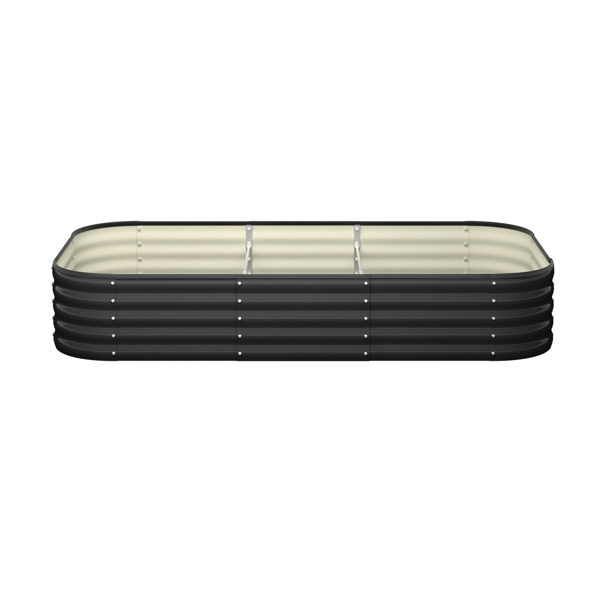 Livsip 9-IN-1 Raised Garden Bed Modular Kit Planter Oval Galvanised Steel 40CM H