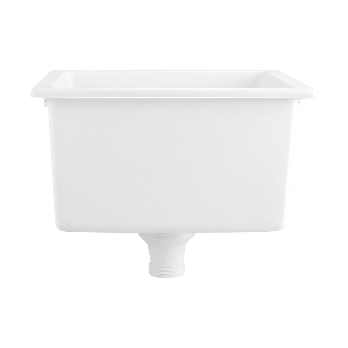 Welba Kitchen Sink 38x38cm Granite Stone Sink Basin Single Bowl White