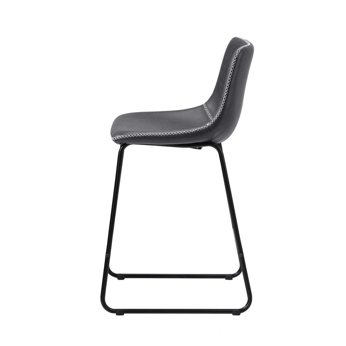 Oikiture 2x Bar Stools Steel Stool Modern Kitchen Dining Furniture Set Grey