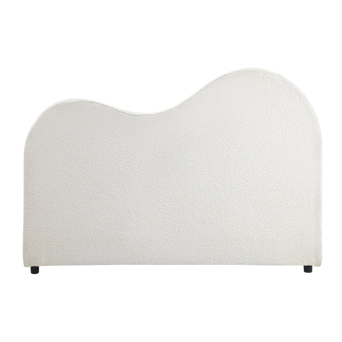 Oikiture Bed Head King Single Size Headboard Bedhead Boucle Fabric White